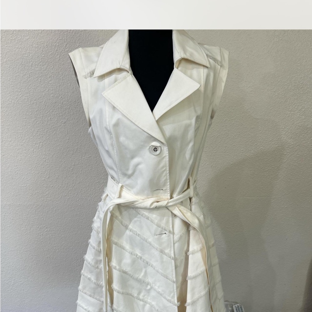 New bebe layaway fringing vest trench jacket M
